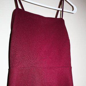 Maroon Tie-Back Dress